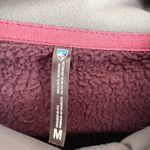 Kuhl Maroon Purple Avalon Fleece Snap Pullover Sweatshirt Jacket - Medium - Picture 3 of 8